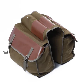 

2018 Canvas Saddle Bag Equine Back Pack Fitting For Haley Sportster Honda Suzuki