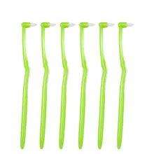 1 шт. Ортодонтическая зубная щетка межзубная зубная щетка маленькая головка мягкая коррекция волос зубные брекеты зубная нить Уход за полостью рта