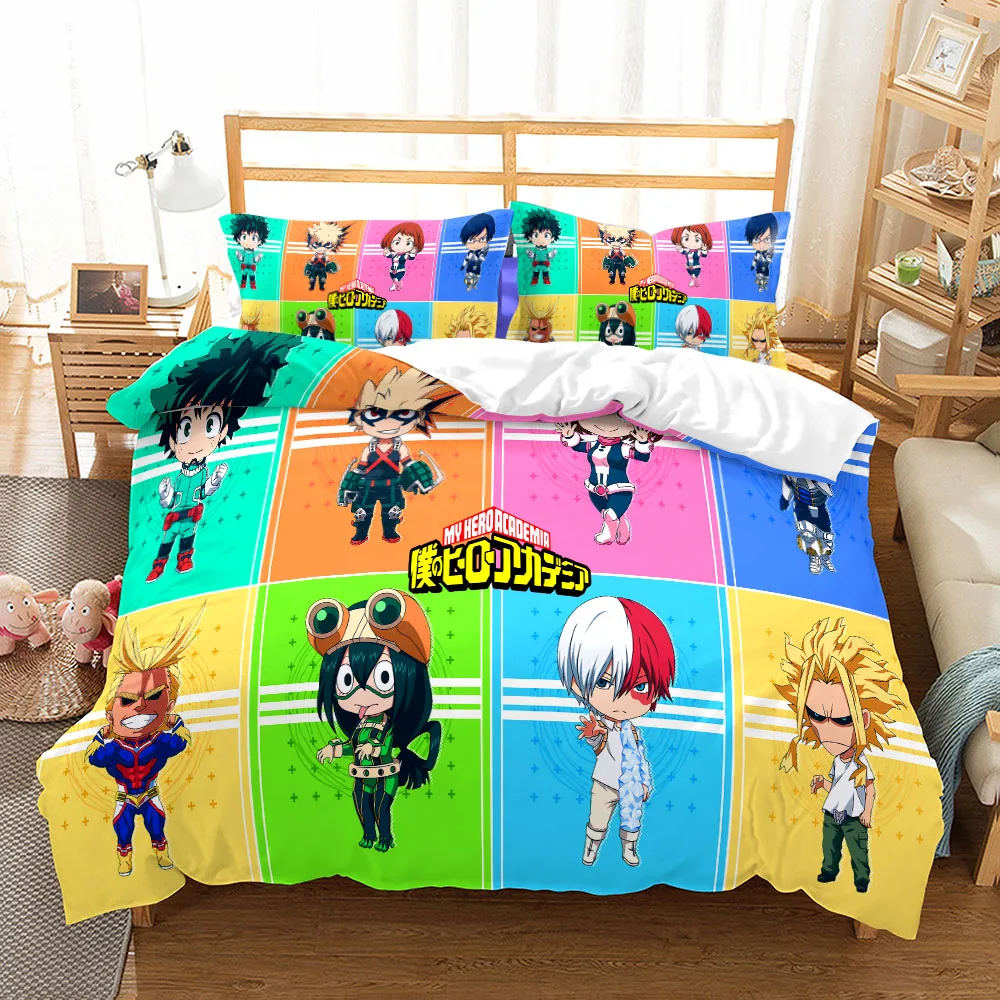 Deku Hero Academia Duvet Cover Set EU Single Double King US Twin Full Queen Size  Bed Linen Set 5