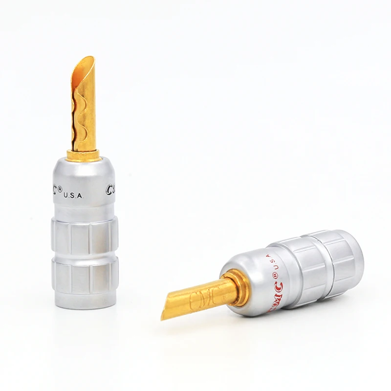 Высокое качество VB417G позолоченный медный банан Z-Plug провод кабеля динамика разъем 8 шт