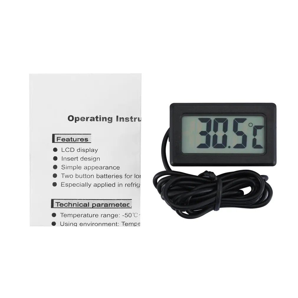 Digital LCD Thermometer Temperature Sensor for Refrigerator Freezer BATTERIES