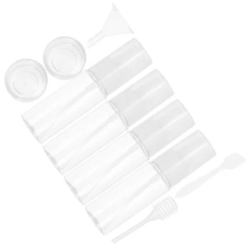 

9PCS Travel Refillable Bottle and Box Set Plastic Clear Pump and Squeeze Container Portable Cosmetic Lotion Dispensers