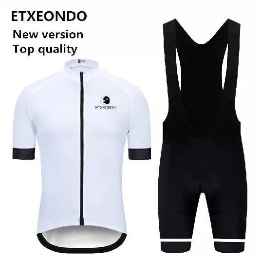 bib kits Новая версия! Профессиональная одежда для велоспорта Etxeondo, летний мужской костюм с коротким рукавом для велоспорта, Быстросохнущий комплект из Джерси для велоспорта, 7 цветов - Цвет: bib kits