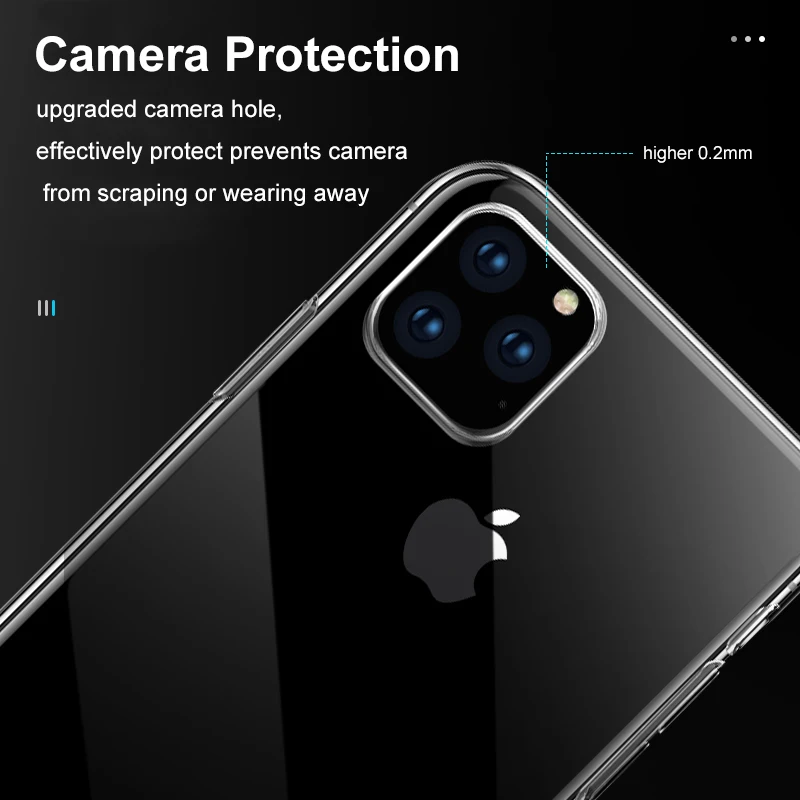HOCO прозрачный мягкий чехол из ТПУ для iPhone 11 11 Pro прозрачный защитный чехол ультратонкая защита для iPhone 11 Pro Max