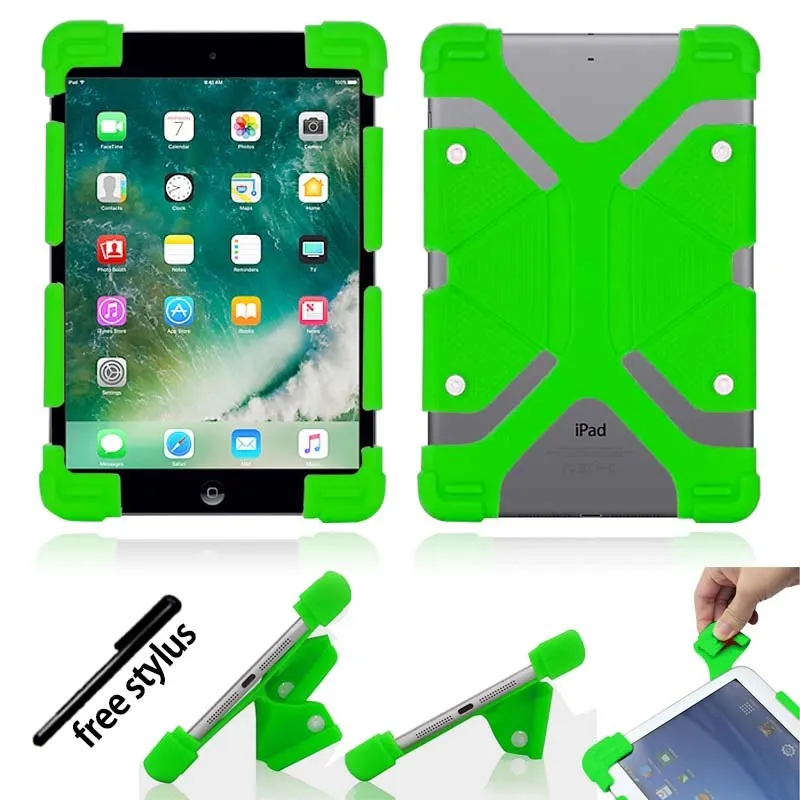 KK&LL For Apple iPad Pro 10.5" 9.7" 11"()- Tablet Shockproof Silicone Stand Cover Case+ Stylus