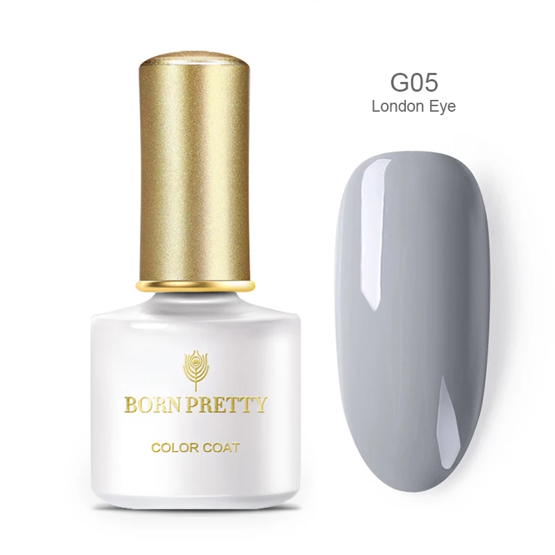 BP-G05 BORN PRETTY Blue серия Гель-лак для ногтей 6 мл серый чистый цвет ногтей замачиваемый УФ-гель лак для ногтей лак Macicure - Цвет: BP-G05