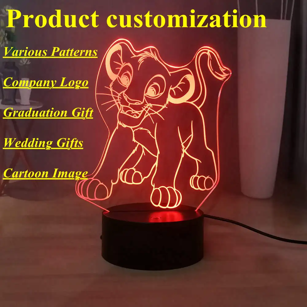 Горячая ислам Рамадан 3D оптическая лампа USB пульт дистанционного управления многоцветный светодиодный ночник для спальни для детей домашний декор для друзей подарок на праздник