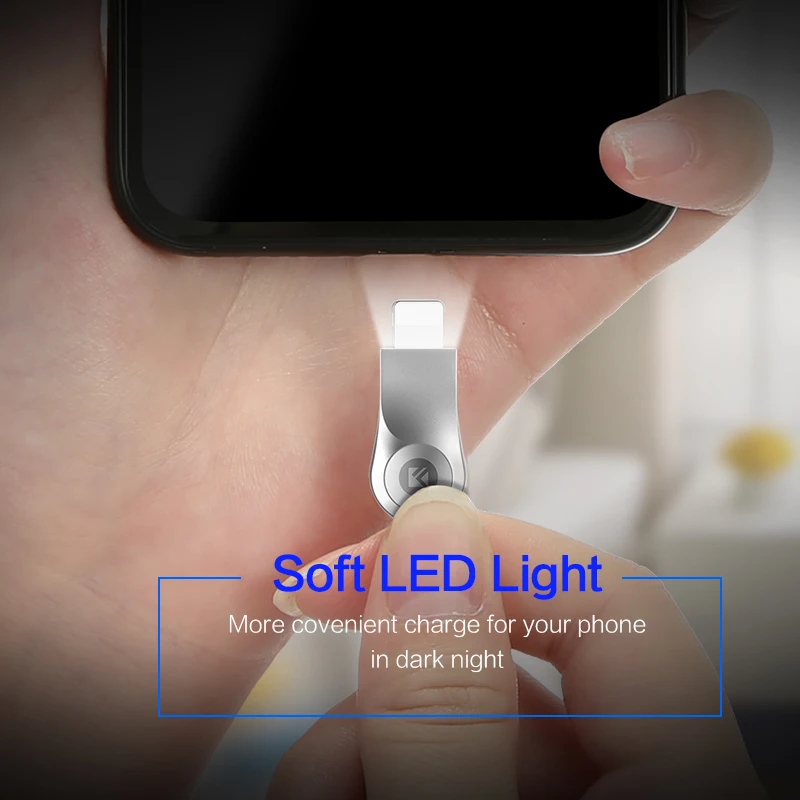 USB кабель из цинкового сплава для iPhone X 8 7 Plus 6 6s 2.1A LED 1 м нейлоновый плетеный 10 5S SE