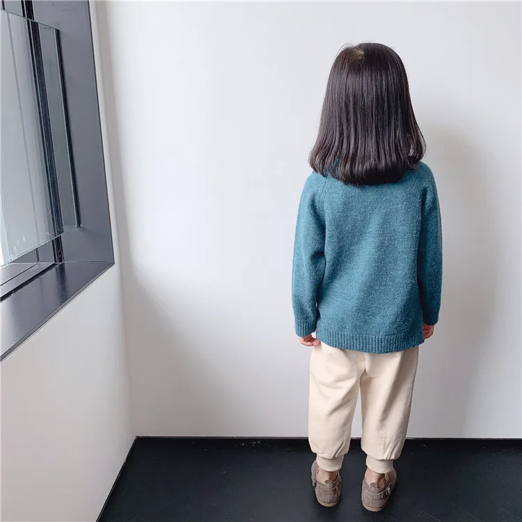 Family Look Korean Casual Solid Color Turtleneck Sweater Mother Daughter Matching Sweaters Autumn Warm Mommy and Me Pullover