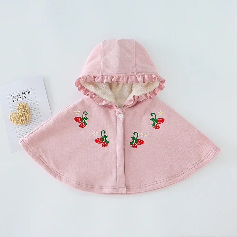 

Unisex Kids Baby Girl Clothes Poncho Hooded Cloak Jacket Toddler Cotton Quilted Thick Cape Poncho Baby Boy Girl Outwear