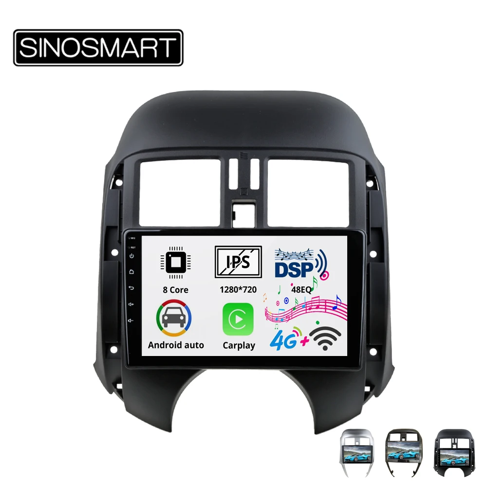 Sinosmart 8 сердечника DSP 48EQ 2Din IPS/QLED 2.5D экран автомобильный gps радио навигации плеер