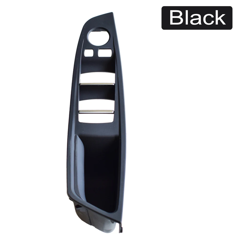 RHD правая бежевая/черная Автомобильная внутренняя дверная ручка для BMW 5 серии F10 F11 520 525 523 530 535 ABS lnner Дверная панель накладка - Цвет: Black-Panel