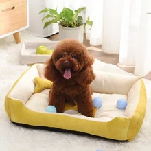 Square Cat Beds House Soft Long Plush Warm Pet Dog Bed For Large Big Small Dog Cat House Round Plush Mat Sofa Dropshipping