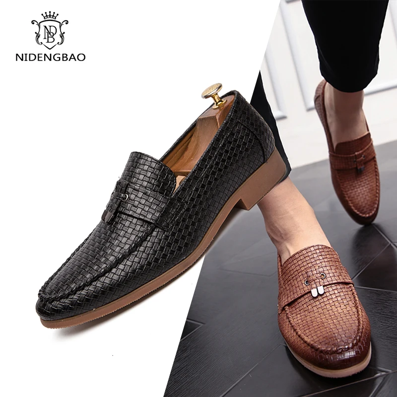 Zapatos de cuero de alta calidad hombre, mocasines planos informales a la calzado Formal de negocios para caminar, de verano|Zapatos informales de - AliExpress