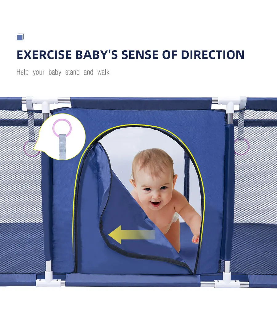 Baby Playpens Children Safety Fence Child Safety Barriers Portable Oxford Cloth Game Tent Newborn Travel Basketball Hoop