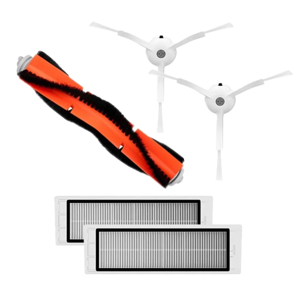 5pc/set Main Brush+HEPA Filter+Side Brush for Xiaomi Mi Robot Vacuum Cleaner HEPA Filter Main Side Brush