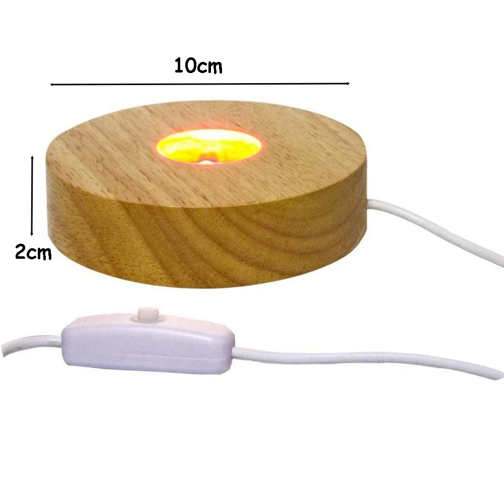 Base de luz de madera recargable con Control remoto, soporte de lámpara