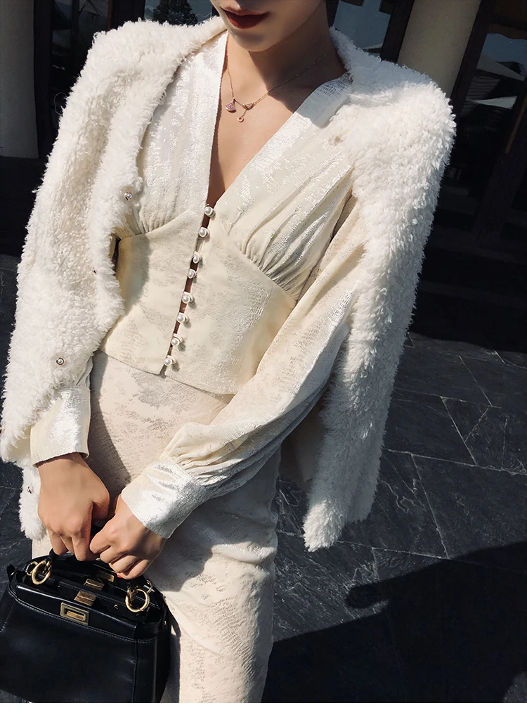 Blouse Шелковая бархатная Женская юбка со змеиным принтом - Цвет: Blouse