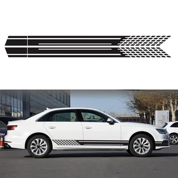 

New Car Body Racing Side Door Long Striped Sticker Auto Vinyl Decal For BMW Ford Durable And Practical