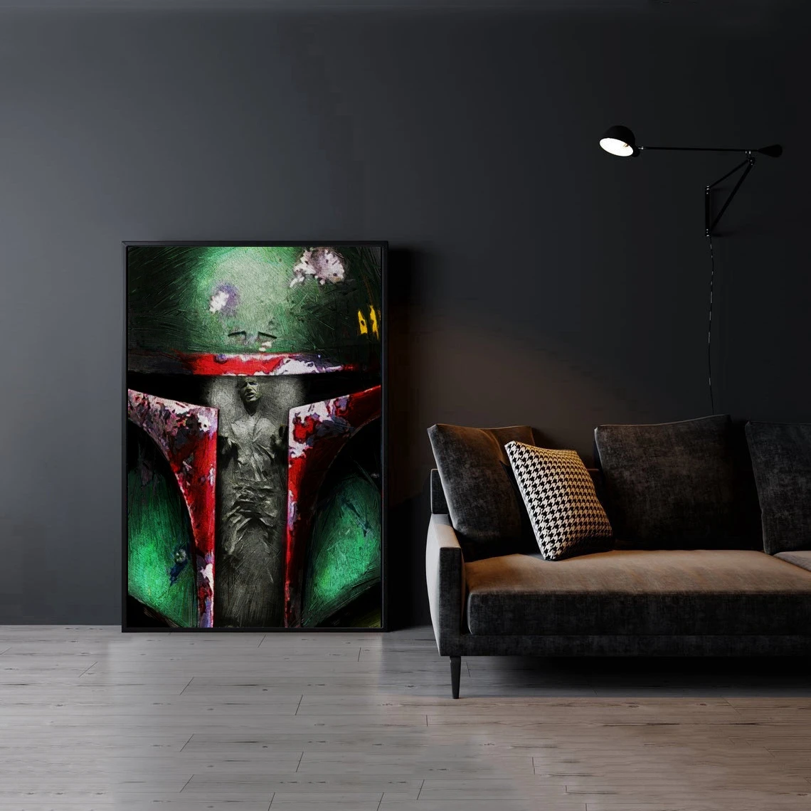 Boba Fett Helmet Han Solo In Carbonite Poster