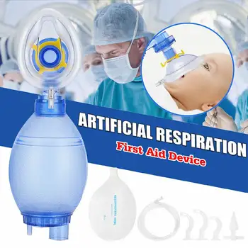 

Adjustable Manual Resuscitator Dust Mask Ambu Bag Simple Resuscitator Oxygen Tube Mask Adult First Aid Kit Health Fashion