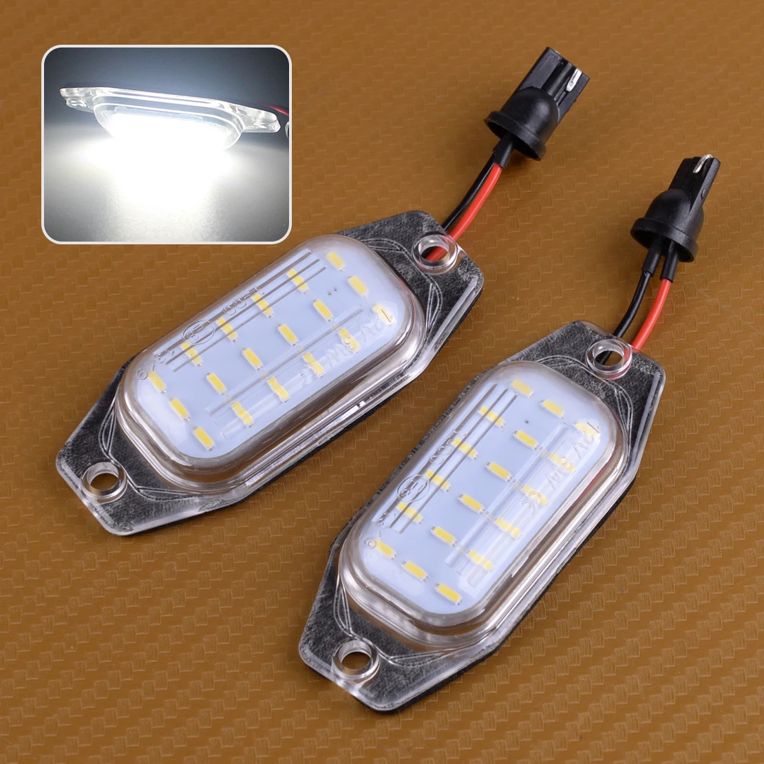 Beler 2pcs светодиодный светильник номерного знака, лампа 3W, пригодный для Toyota J80 Land Cruiser Prado Lexus LX450