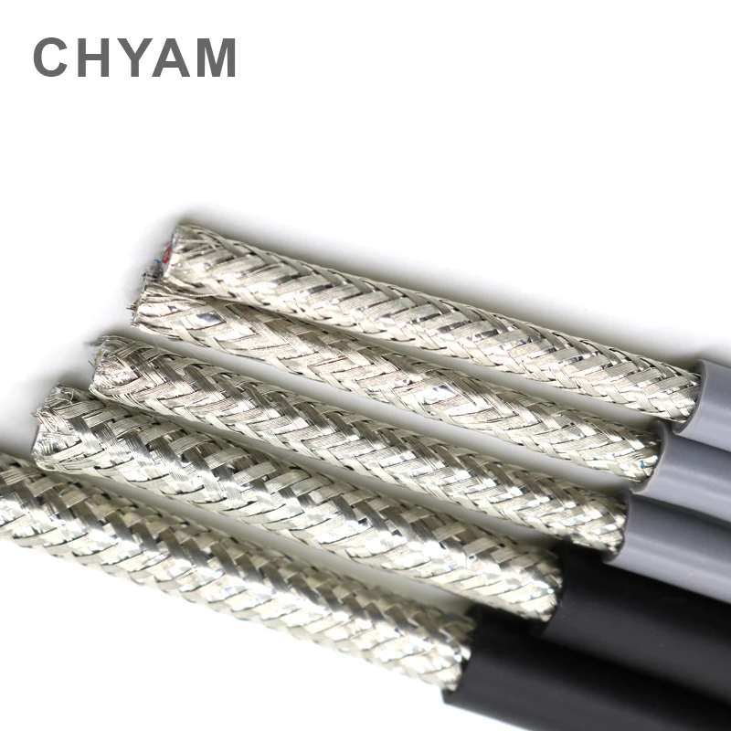 22AWG 0.3mm2 RVVP 멀티 코어 차폐 케이블 와이어, 2/3/4/5/6/7/8/10/12/14/16/20/24 간섭 방지 제어 인버터 신호선
