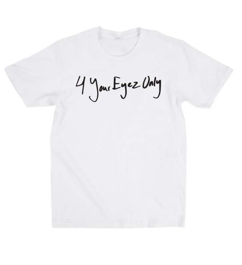 Мужские модные футболки 4 Your Eyez Only J Cole, хлопковая Футболка с круглым вырезом и короткими рукавами, летняя футболка высокого качества - Цвет: Белый