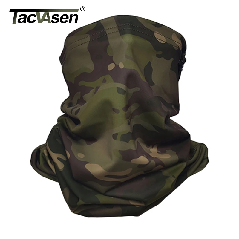 TACVASEN камуфляжные тактические гетры для шеи Мультикам маска для лица Защита от солнца военный армейский шарф Балаклава мотоциклетные маски для лица