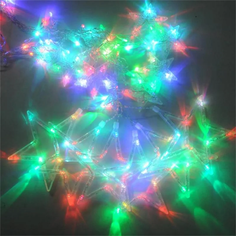 Holiday 168 Leds String Lights Fairy Star Curtain String 100-240V Garland Lights For Home Wedding Party Holiday Decoration