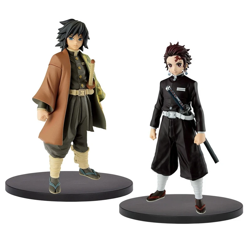Аниме Demon Slayer Kimetsu No Yaiba Kamado Tanjirou Agatsuma Zenitsu Модель ПВХ фигурка игрушки 15 см
