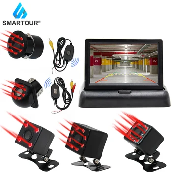 

Smartour 4.3" Car Monitor Rear View Camera Wireless Video Transmitter Receiver Kit for Wireless Parking Reverse Monitor System