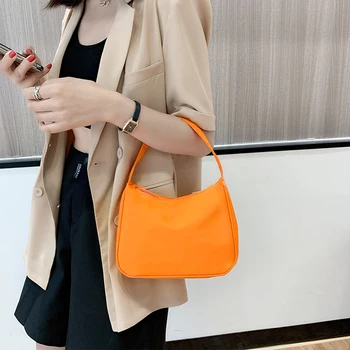 Retro Totes Bags For Women Trendy Vintage Nylon Handbag Female Small Subaxillary Bags Casual Retro Mini Shoulder Bag Kendall
