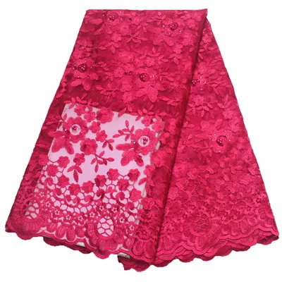 Африканская французская кружевная ткань белая чистая кружевная ткань вышитое кружево в нигерийском стиле ткани для вечернего платья - Цвет: PS75656F3