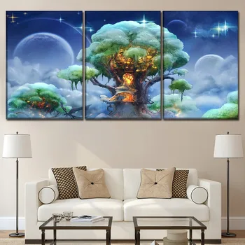 

DIY Diamond Treehouse Painting Wall Art Cross Stitch Picture 5d Embroidery Mosaic Handmade Full Round Drill Home Decoration Gift
