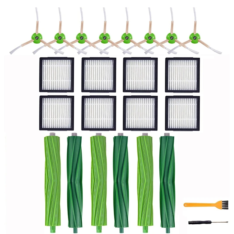 9PcsFor iRobot Roomba i7 E5 E6 Vacuum Cleaner HEPA Filters Side Roller Brushes 9PcsFor iRobot Roomba i7 E5 E6 Vacuum Cleaner HEPA Filters Side Roller Brushes