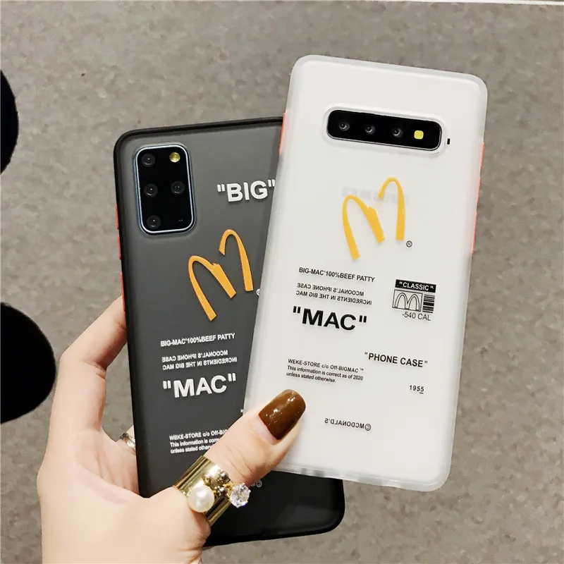 

For Samsung S10/S20 + Skin Contrasting Color Mobile Phone Shell Note20/10/9 Drop-Resistant Protective Case S8/S9 Hard Case