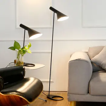 

modern Design AJ Floor Lamp Black Metal Standing Light Living Room Bedroom Bedside LED Decorate Floor Lamps Lighting Luminaria