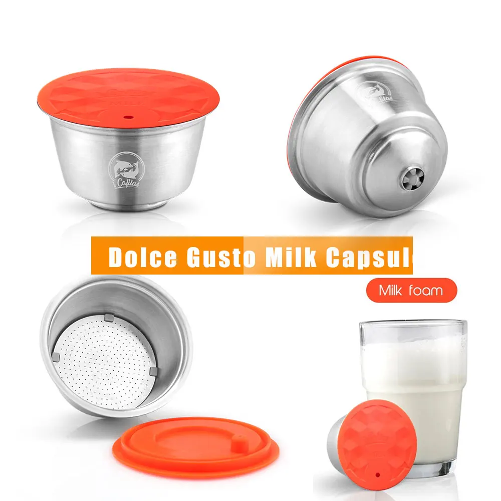 Reusable Coffee Capsule For Illy for Nespresso Stainless Steel Filter Milk  Cups for Dolce Gusto Coffee Mahicne WIth Spoon - AliExpress Home & Garden