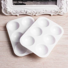 12 шт. палитры краски белый 6 хорошо прямоугольная палитра акварели краски ing лоток