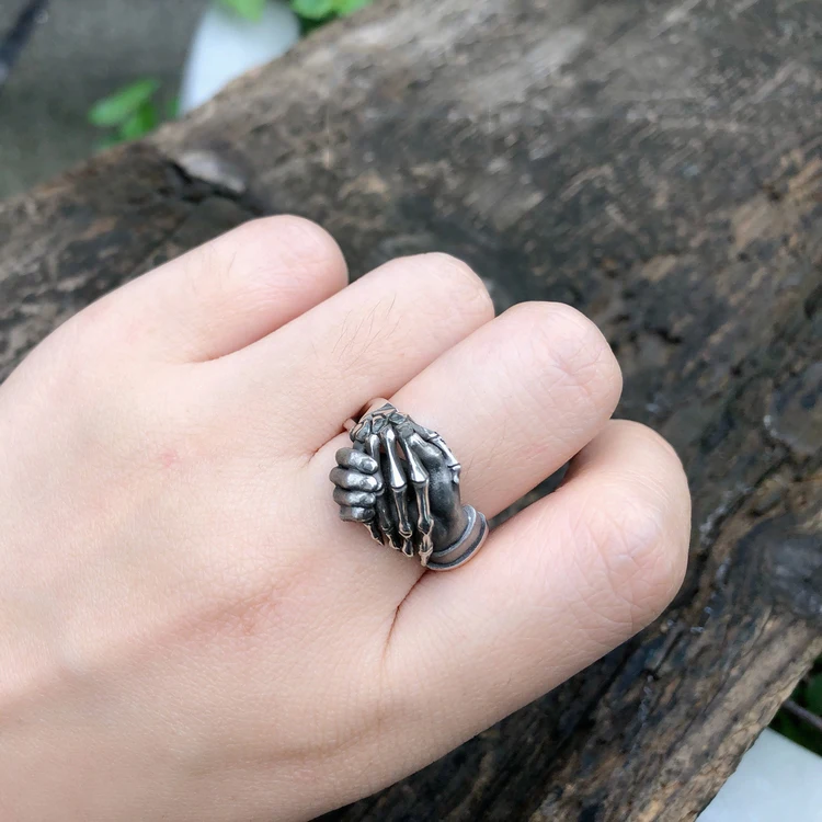 925 Серебряное Оригинальное модное индивидуальное кольцо ручной работы для мужчин и женщин