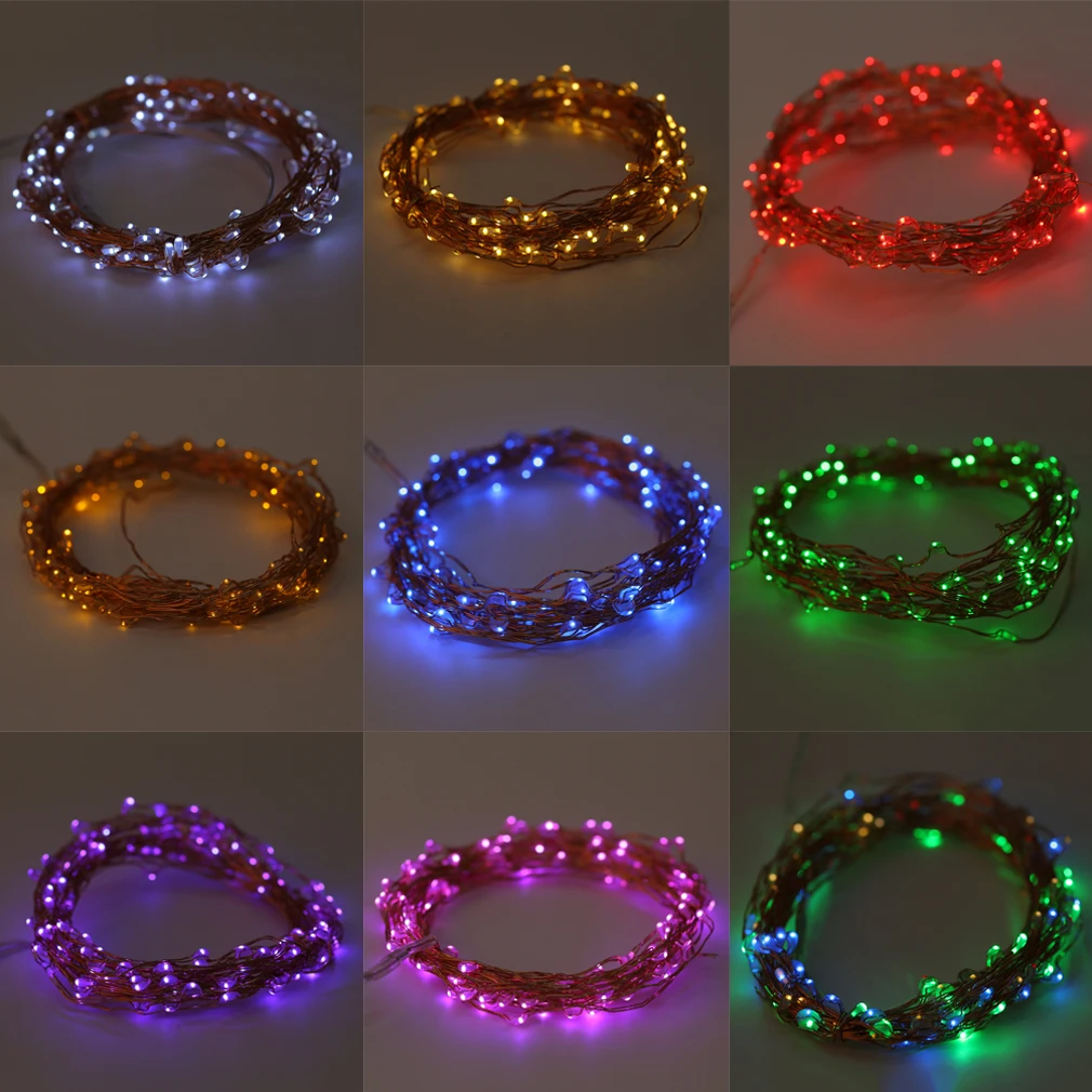 ICOCO Солнечный открытый теплый белый 6 м 120LED медный провод открытый струнный Сказочный светильник с 2 светильник ing режимы окружающей среды