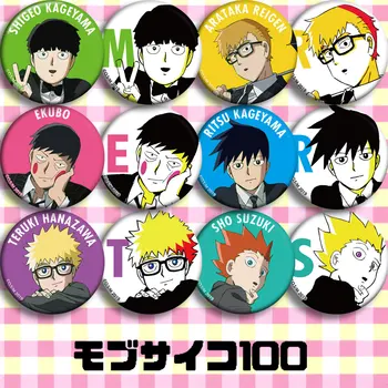 

Japan Anime mob psycho 100 SHIGEO REIGEN Cosplay Badge Cartoon Brooch Pins Collection Backpacks Badges For Bags Button gifts