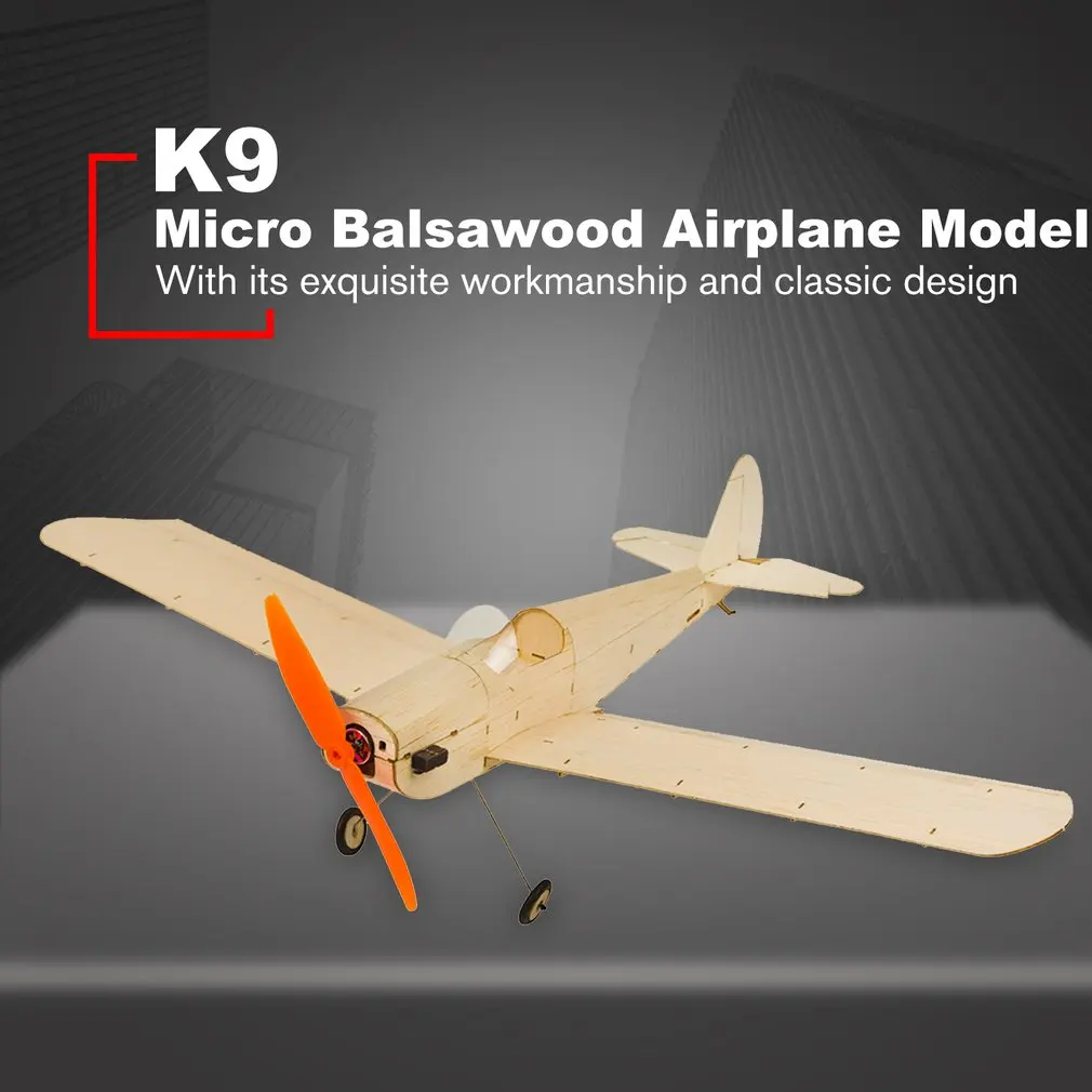 K6 комплект/Электронный Sopwith Pup RC самолет Balsa дерево 378 мм Warbird Самолет комплект с бесщеточной системой питания Aeromodelling комплект K6 - Цвет: K9 Kit version