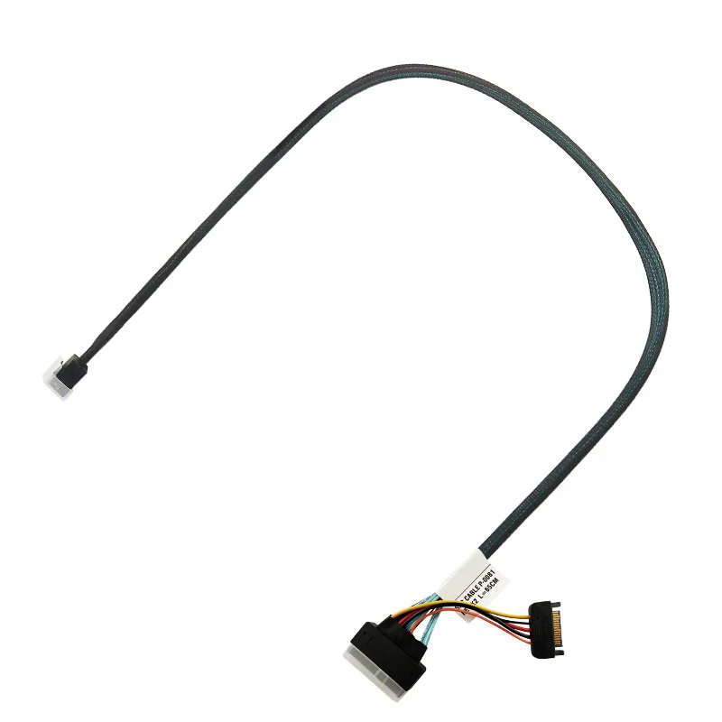 

12G/NVMe Mini SAS HD SFF-8643 36Pin to U.2 SFF-8639 68Pin с 15pin SATA Power 80 см NVMe кабель SSD для контроллера Ceacent Nvme
