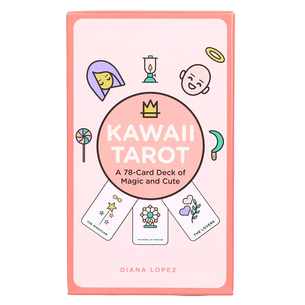 

Kawaii Tarot Deck of Magic and Cute Full English Oracle Card Tarot Cards Board Game Witchcraft Supplies for Altar