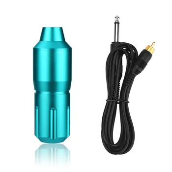 

Tattoo Pen Body Art Rotary Tattoo Machine Aluminum Alloy Carved Short Pen for Tattoo Artist RCA Cord for Tattoo Supplies