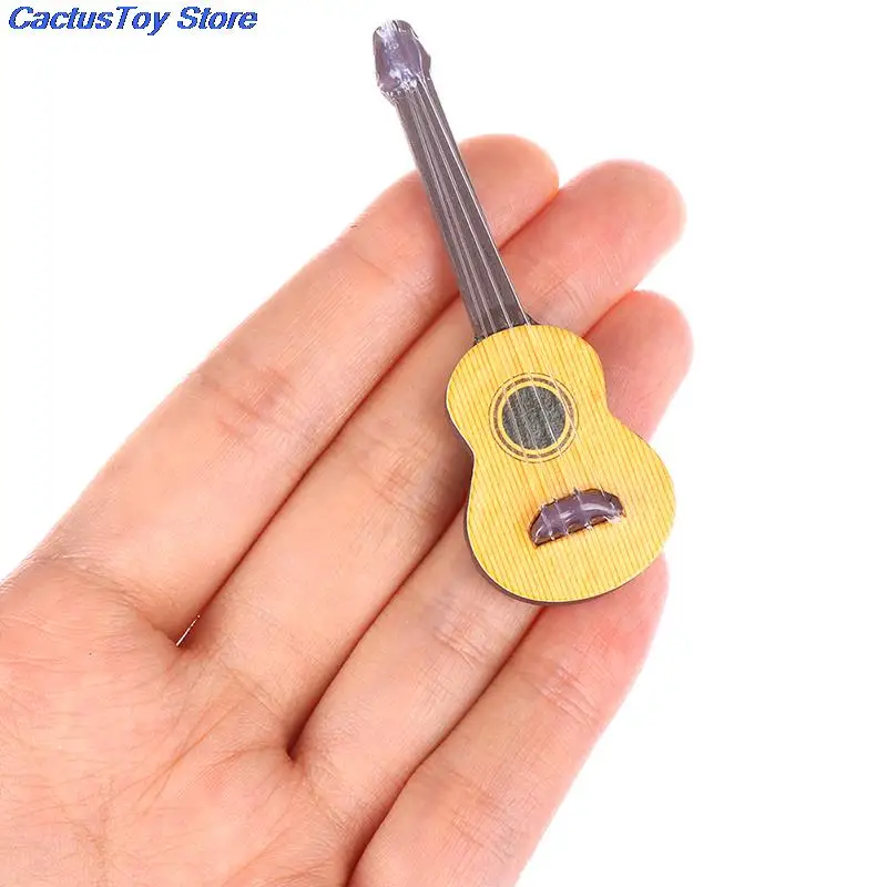 new 2019 Mini Guitar Doll House Miniatures Lovely Cute Fairy Garden Gnome Moss Terrarium Decor Crafts Musical Instruments | Игрушки и