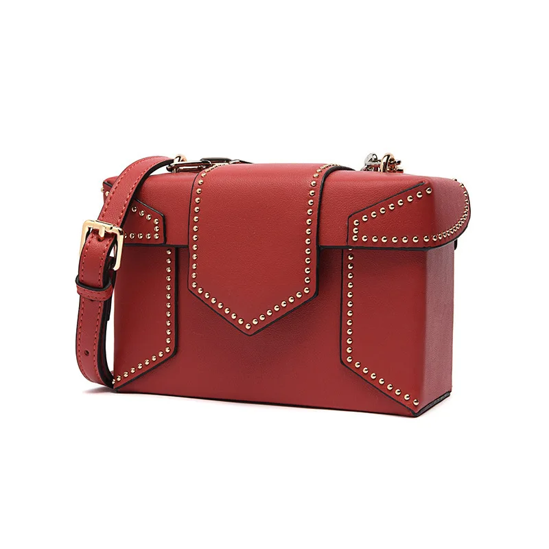 

Cool WOMEN'S Bag Fashion People 2019 Summer New Style Europe And America-Style Fashion Simple Versatile Rivet Delicacy Shoulder