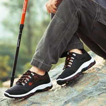 

High Quality Men Sneakers Non-slip Work Shoes Man Outdoor Hiking Tourism Casual Shoes Male Fashion Loafers Breathable Promotion